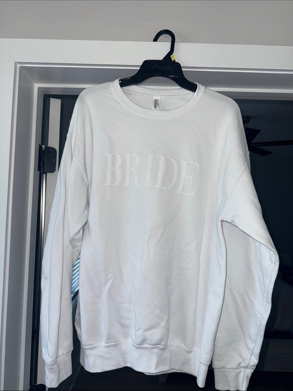 White "BRIDE" Embroidered Sweatshirt